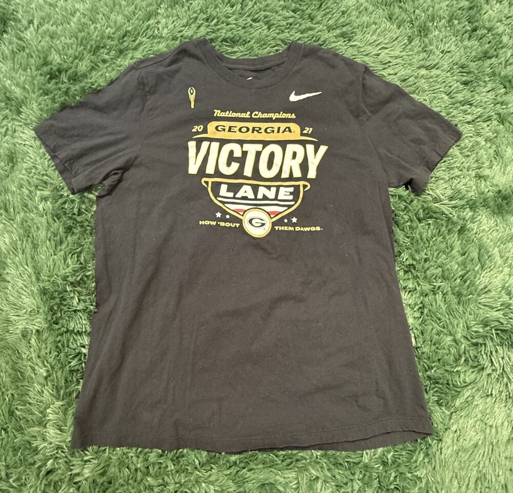 Nike Georgia Bulldogs 2021 National Champions Victory Lane T-Shirt Men's XL UGA
